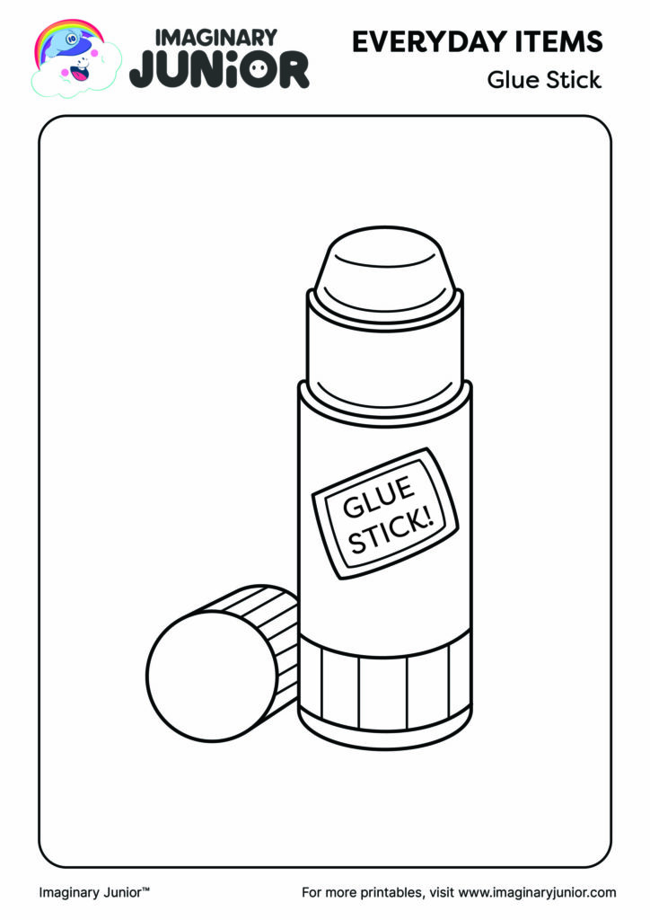 Glue stick Printables & Coloring Pages (2025 Edition) - Imaginary Junior
